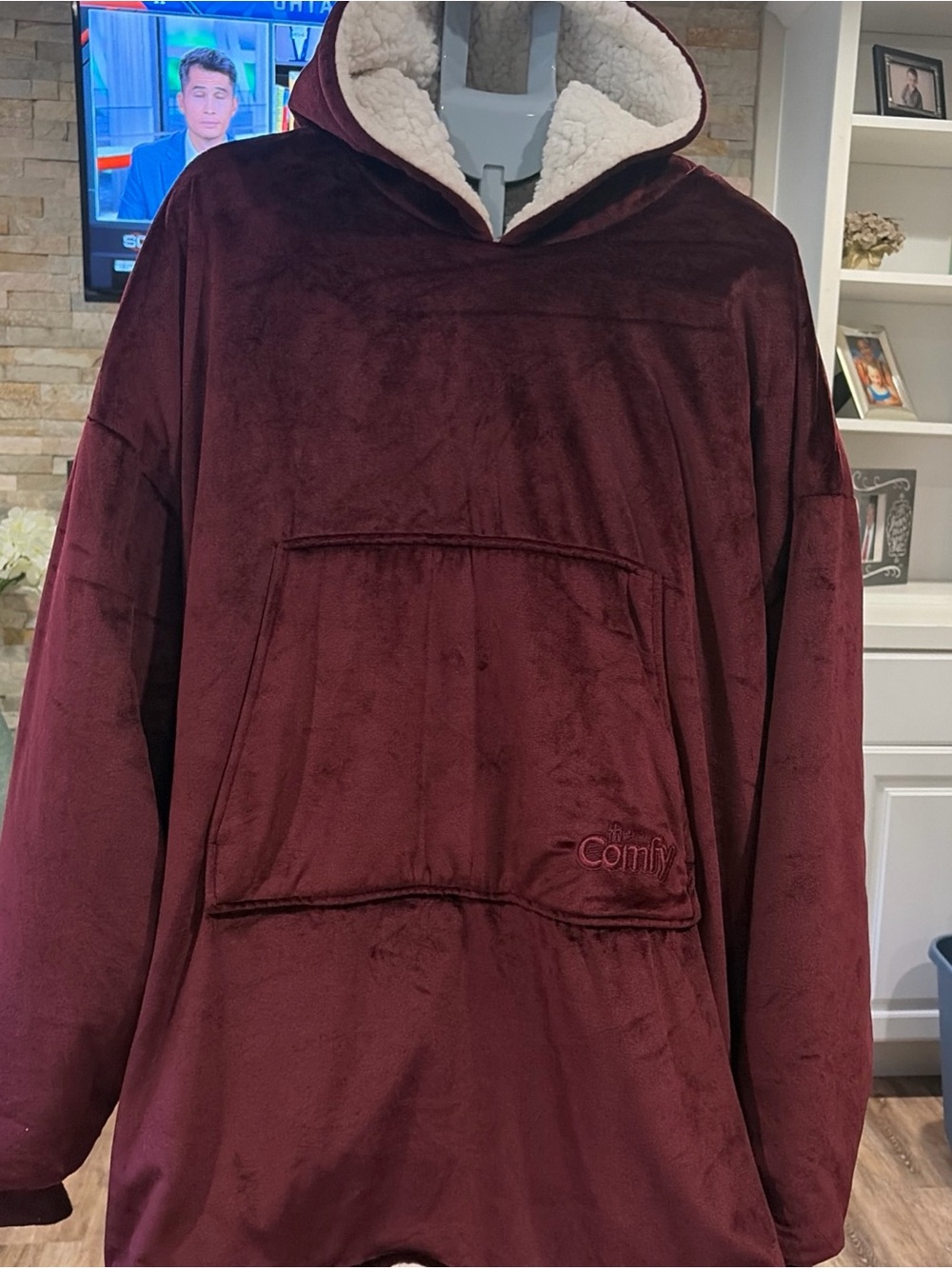The Comfy™ Oversized Hooded Wearable Blanket - Burgundy